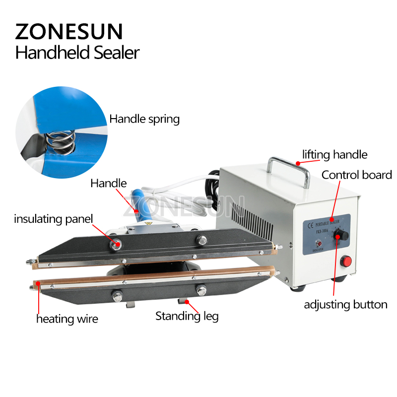 Plastic Bag Impulse Heat Sealer - Портативный импульсный запайщик пакетов ZONESUN 400