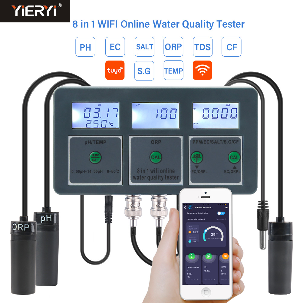 WiFi Tuya умный измеритель PH, – обзор и цена Ph Meter Digital Water Tester